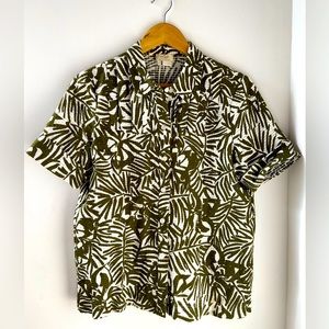 Kate Spade Floral Tiki Button-Up Shirt Size 8